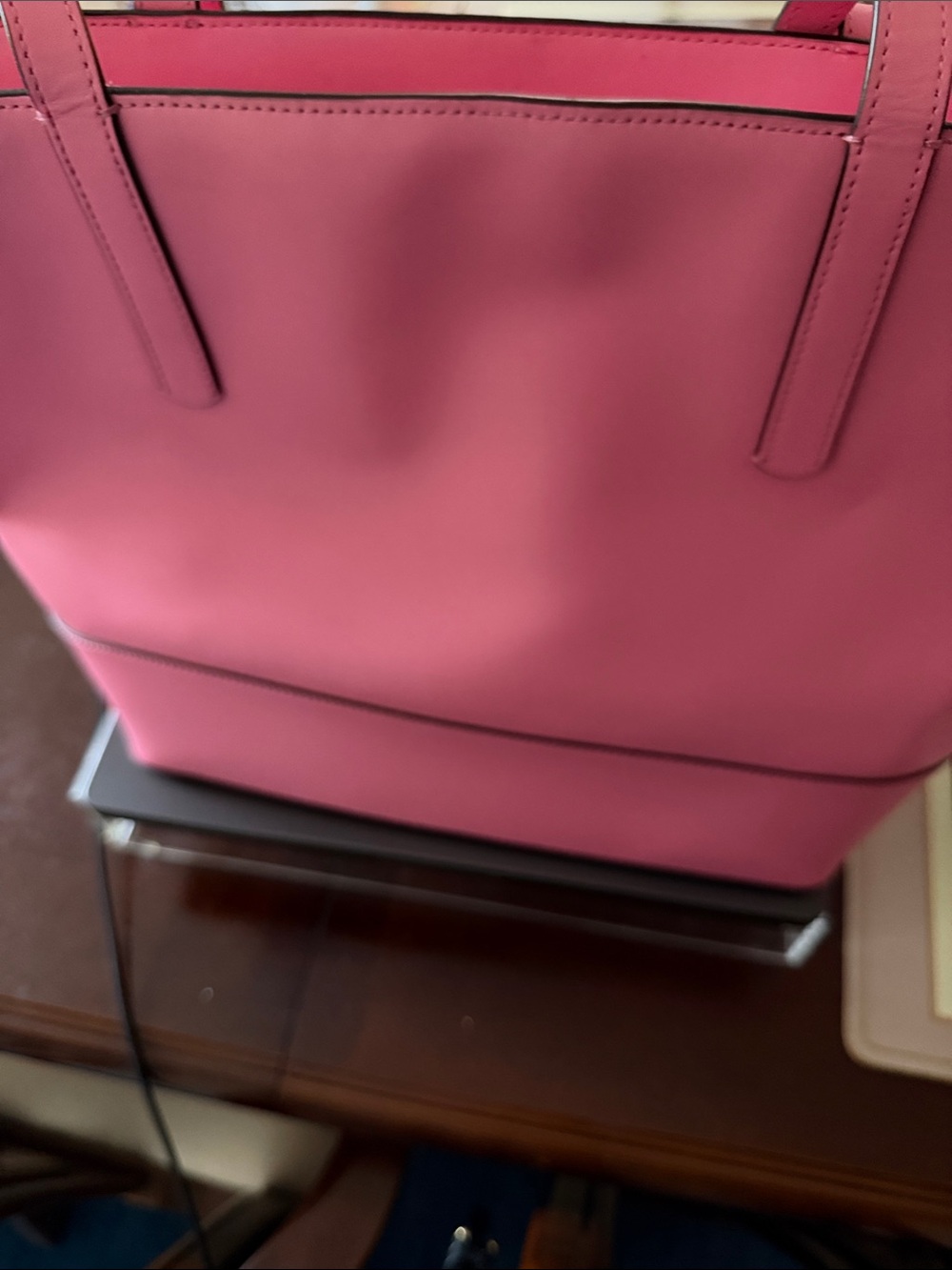 kate spade Pink Leather Tote with Butterfly Charm - Picture 4 of 5